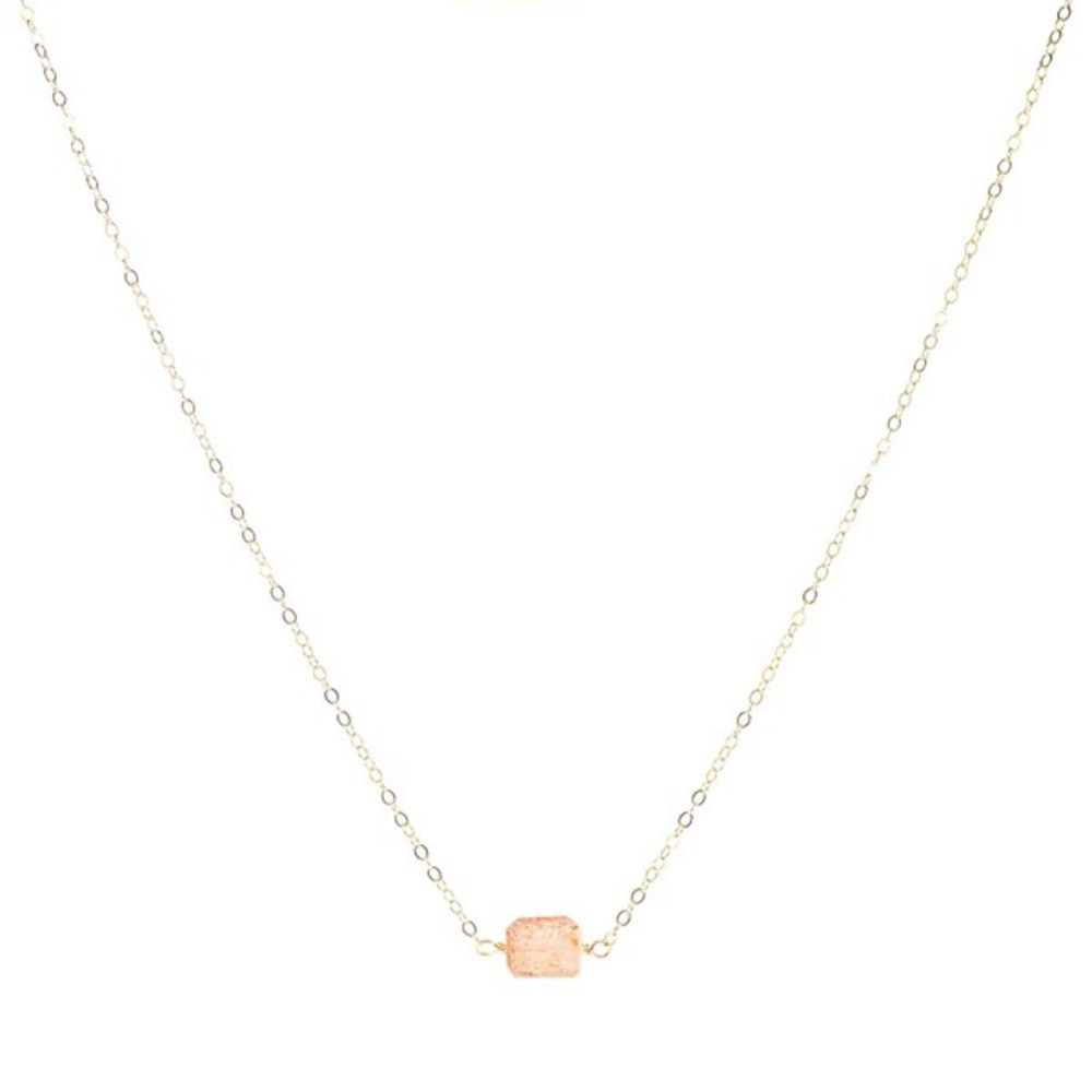 Judith Bright 1-Stone Petite Rock Necklace: Sunstone